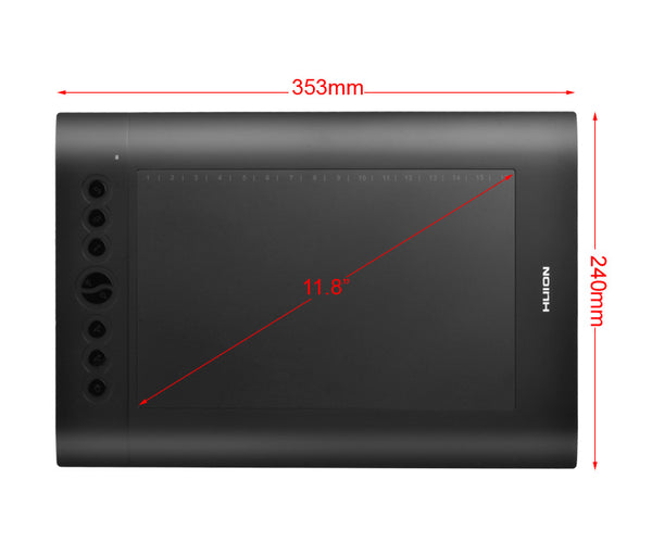 Student Draw Art Work Graphics Drawing Tablet 10" x 6.25" with Digital Control Pen