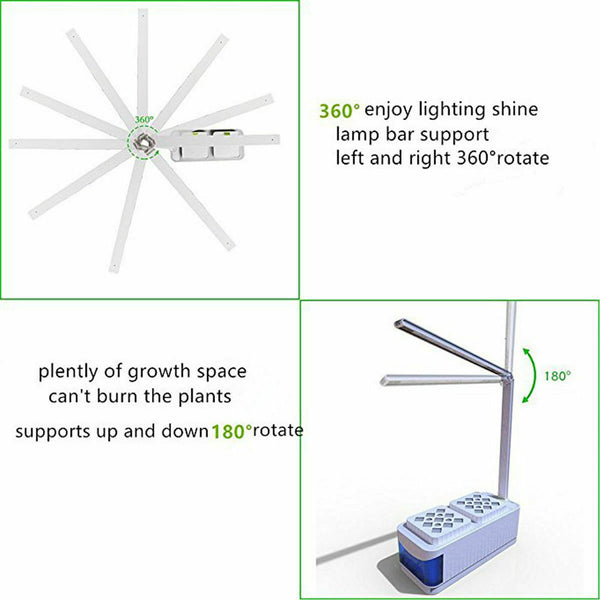 Indoor Desk Lamp Herb Hydroponics Grow Light Plants Smart Garden Kit LED Plant
