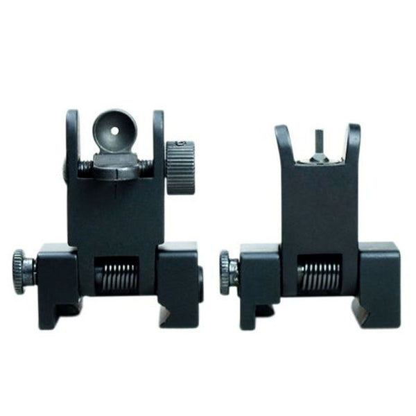 Flip Up Sights Front Rear Iron Sight Set Tactical 223 556 Micro Rapid Transition