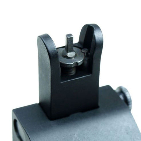 Flip Up Sights Front Rear Iron Sight Set Tactical 223 556 Micro Rapid Transition