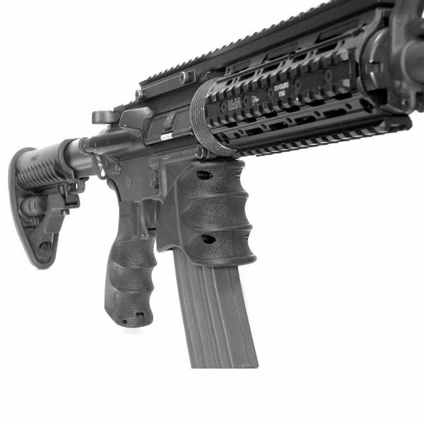 Tactical Rugged Ergonomic Grip Handle With Finger Grooves MWG Black Pistol Grip