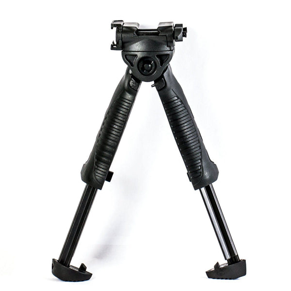 Tactical Bipod Grip Foldable Foregrip Swivel Rotating firearm Fits Picatinny Rail Rifle Mount
