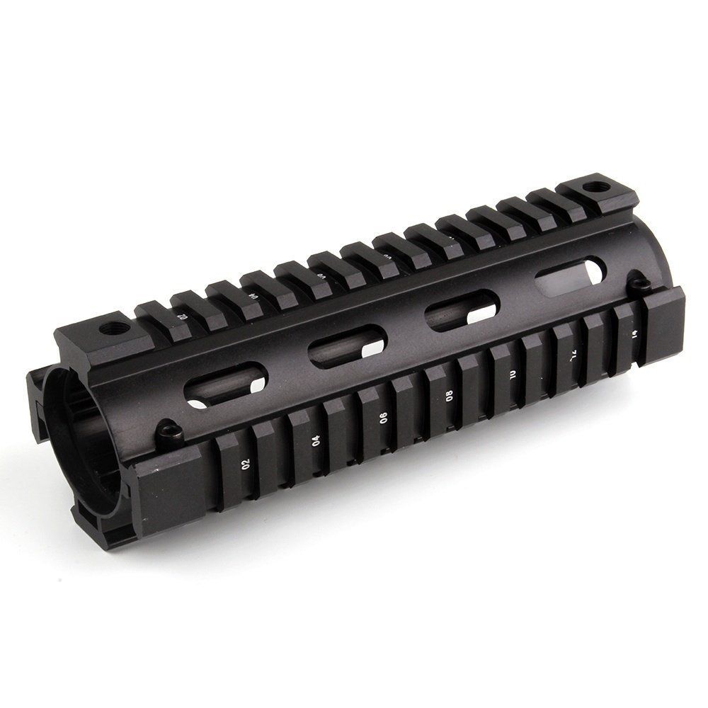 6.7" Length Carbine Handguard Float Keymod Quad CNC Rail 2 Piece Drop In Black