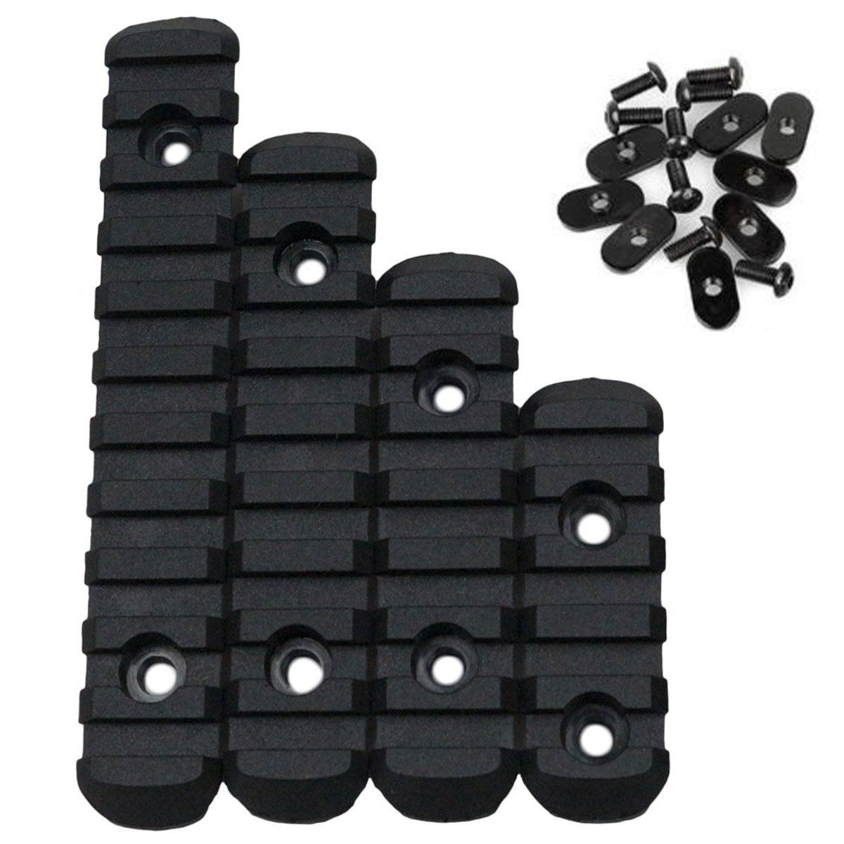 Black Tactical Advanced Polymer Rail Sheet Section Set MOE Hand Guard Handguard