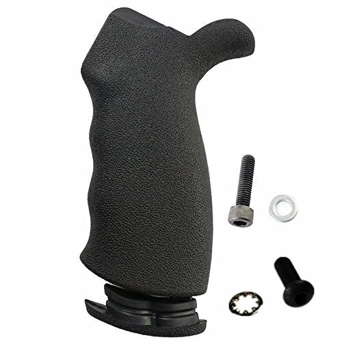 Pistol Non-slip Grip with Finger Grooves for Defense Ergonomic Pistol Grip Black