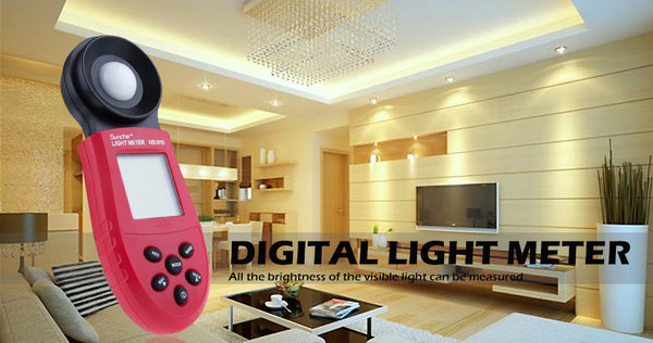 Test 200,000 Lux Digital Light Meter Luxmeter FC Meters Luminometer Photometer