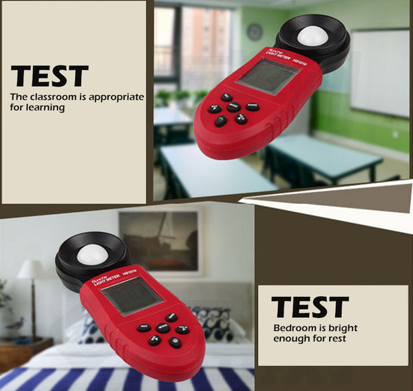 Test 200,000 Lux Digital Light Meter Luxmeter FC Meters Luminometer Photometer