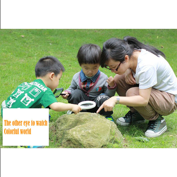 8X 10X High Brightness Big Lens Magnifying Glass Hand Magnifier w/ 8 LED Lamp