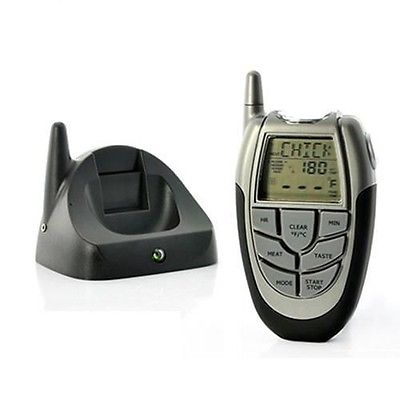 Wireless Remote Digital Electronic Cooking Barbecue BBQ Thermometer Tester Probe