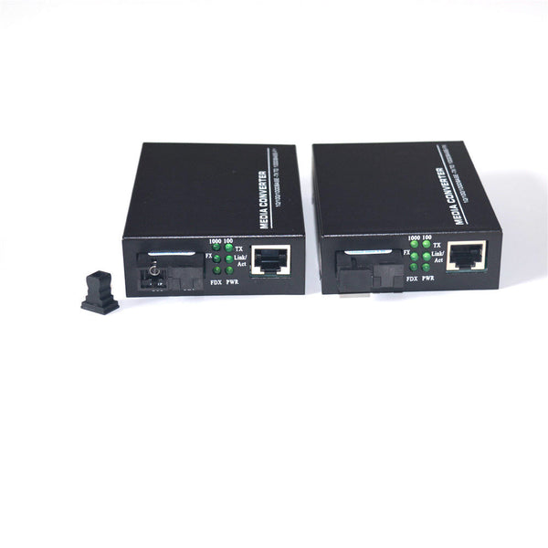 100 1000Mbps Gigabit Ethernet Media Converter Converters Single Mode Single Fiber SC 20Km