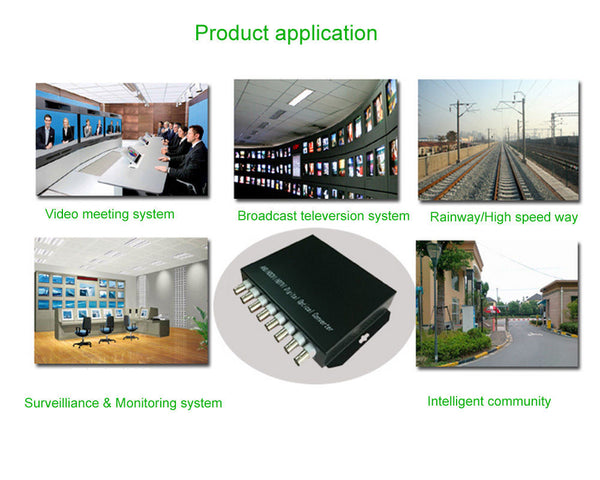 For 720P 960P HD CCTV CVI TVI AHD 8CH Video Fiber Optical Media Converters