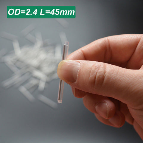 2500pcs Dia 2.4 long 45 mm Fiber Optic Fusion Splice Protector Protection Sleeves Clear