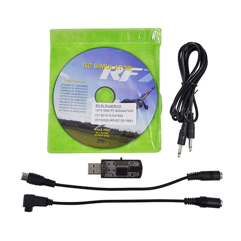 Flight Simulator Cable USB Dongle for RC Helicopter Drone Plane Aeroplane Car