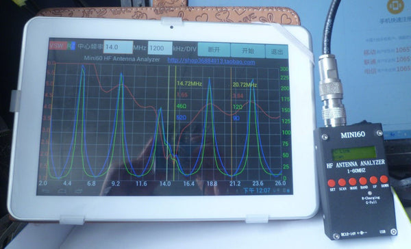 Mini60 Sark100 HF ANT SWR Antenna Analyzer Meter Bluetooth Android APP Win7