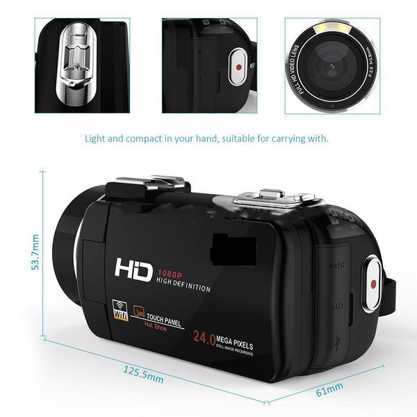 WiFi FULL HD 1080P 24 MP 16X ZOOM Touch Screen Digital Video Camera DV Camcorder