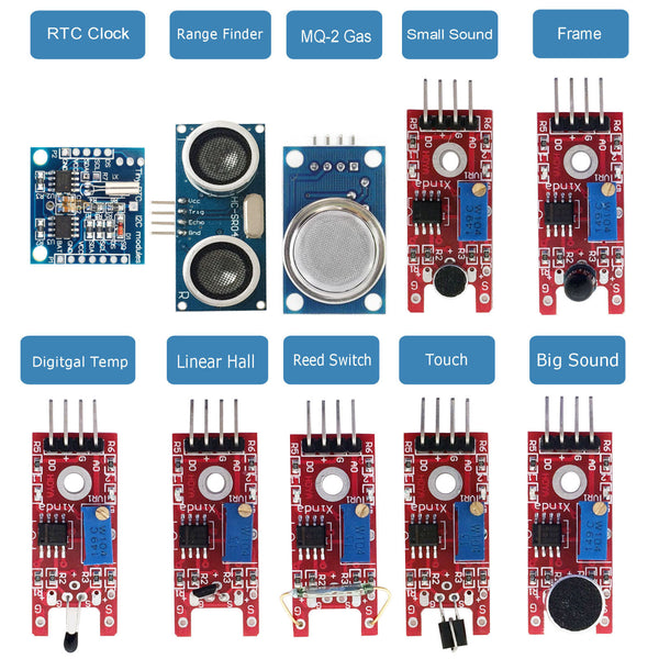 MEGA2560 R3 40 Sensor Modules Starter Kit IIC 20 x 4 2004 LCD Display For Arduino