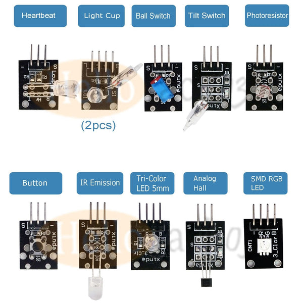 MEGA2560 R3 40 Sensor Modules Starter Kit IIC 20 x 4 2004 LCD Display For Arduino
