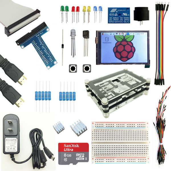 STARTER KIT PACK 3.5 inch Touch LCD 320x480 Case SD GPIO HDMI for Raspberry Pi 3