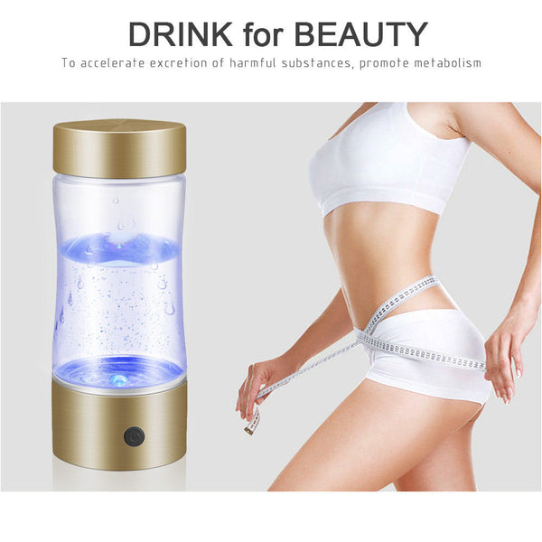 Good Rich Hydrogen Ion Healthy Water Bottle Glasses USB Filter Maker Travel Cup