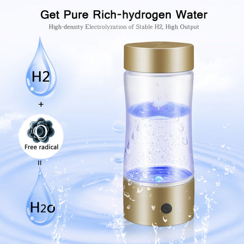 Good Rich Hydrogen Ion Healthy Water Bottle Glasses USB Filter Maker Travel Cup