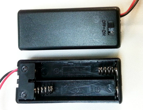 18 pcs 2 AAA Battery 3V Holder Box Case with Black ON OFF Slide Switch