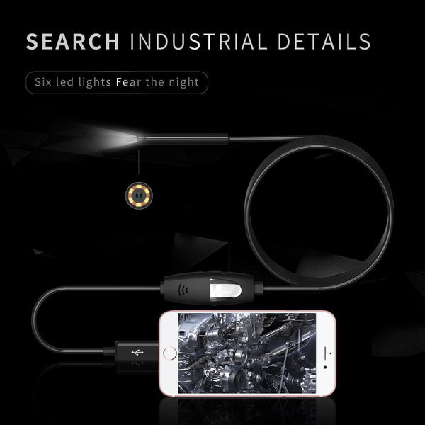 USB Inspection Camera Android Endoscope Waterproof Full LED Mini Borescope Phone