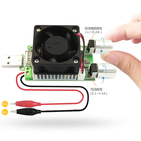 35W USB DC Adjustable Current Discharge 18650 Resistance Battery Capacity Tester
