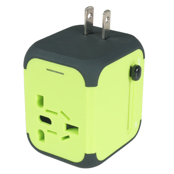 AU UK US EU Universal Travel AC Power Charger Adapter Plug Converter 2 USB Ports