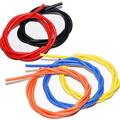 5 colors x 3' 12AWG 12 Gauge Silicone Wire for Ultra flexible brushless battery