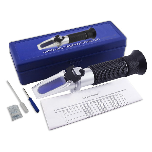 0-18% BRIX REFRACTOMETER Test ATC Low Sugar CNC Maple Sap Juice Vegetable FRUITS