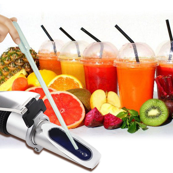0-18% BRIX REFRACTOMETER Test ATC Low Sugar CNC Maple Sap Juice Vegetable FRUITS