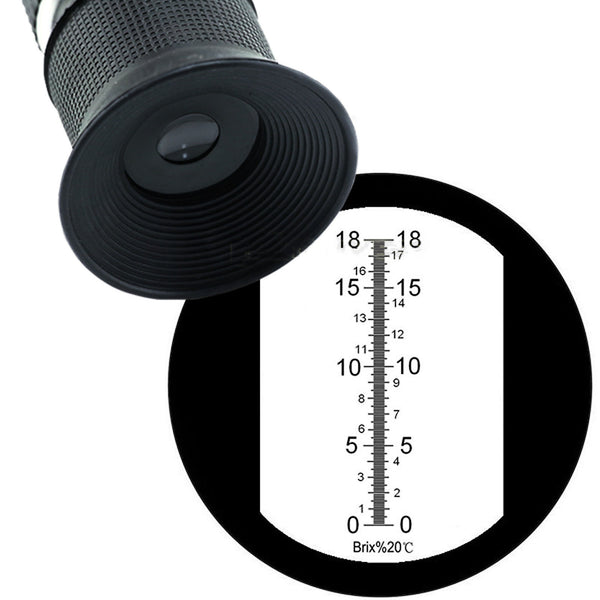 0-18% BRIX REFRACTOMETER Test ATC Low Sugar CNC Maple Sap Juice Vegetable FRUITS