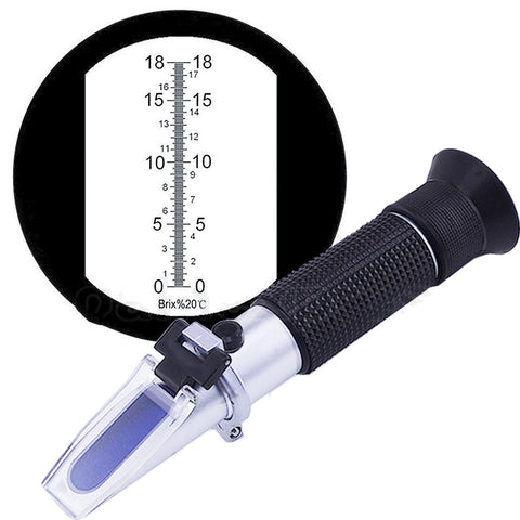 0-18% BRIX REFRACTOMETER Test ATC Low Sugar CNC Maple Sap Juice Vegetable FRUITS