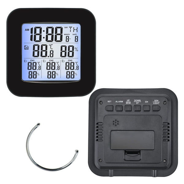 Wireless Weather Station Hygrometer Thermometer 3In 1 Outdoor Temperature Sensor