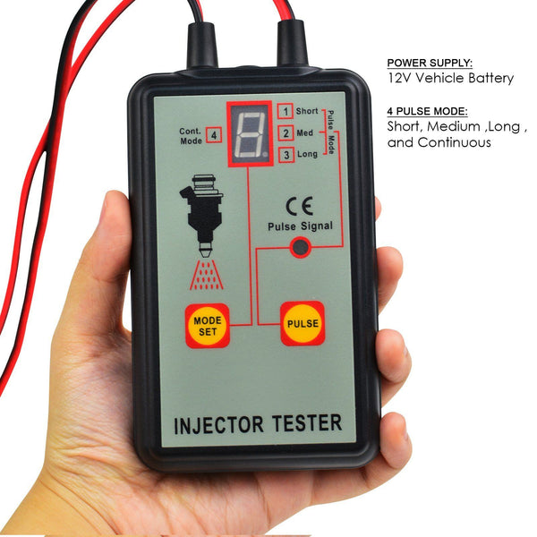Injector Tester Digital Display 12 V Vehicle Battery Car Truck Auto Motive Tool