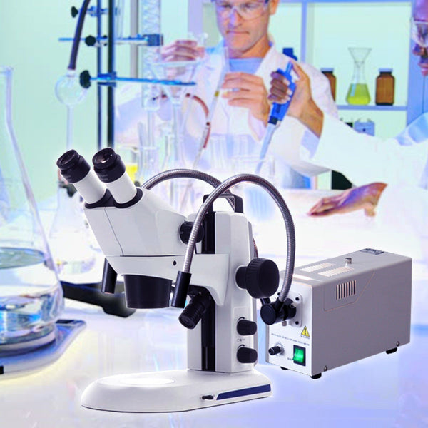 Dual Halogen Light Pipe Fiber Optic Microscope inspection microscopy Illuminator