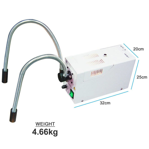 Dual Halogen Light Pipe Fiber Optic Microscope inspection microscopy Illuminator