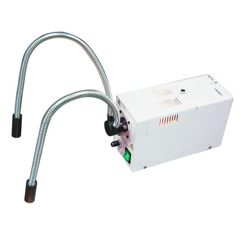 Dual Halogen Light Pipe Fiber Optic Microscope inspection microscopy Illuminator