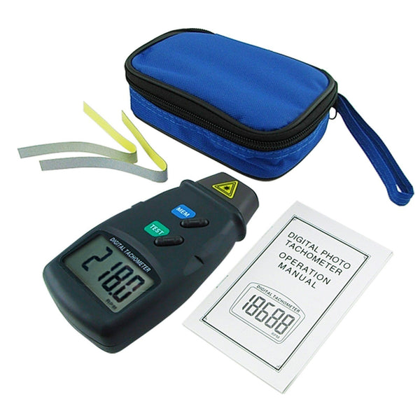 Digital Laser Non Contact Photo Tachometer Hand Heldrpm RPM Speed Kit Guage