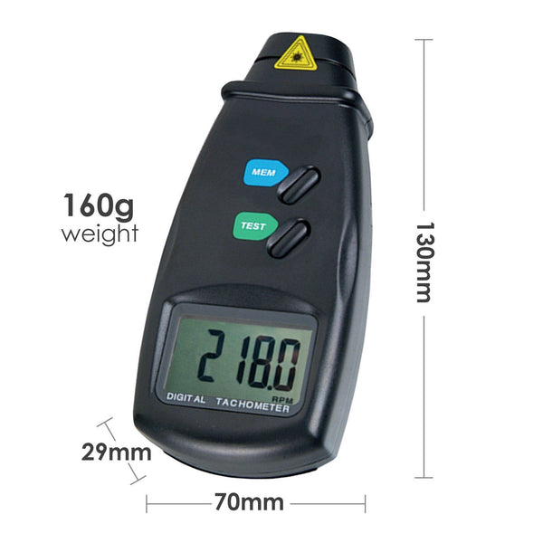 Digital Laser Non Contact Photo Tachometer Hand Heldrpm RPM Speed Kit Guage