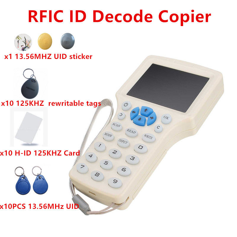 NFC Reader Writer 125 KHz -13.56 MHz IC ID Card RFID Copier uid tag Duplicator