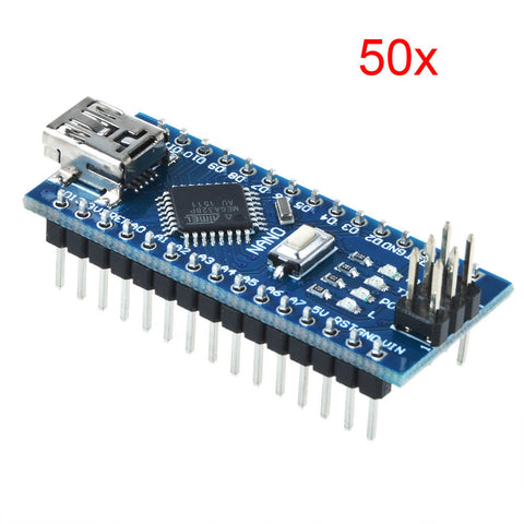 50pcs USB CH340G Nano 16M 5V Atmel ATmega328P Micro Controller Board For Arduino