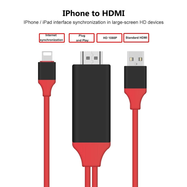 Digital AV HDTV HDMI 1080 HD TV Cable Cord VIDEO AUDIO from Iphone 5S 5 5c TO TV