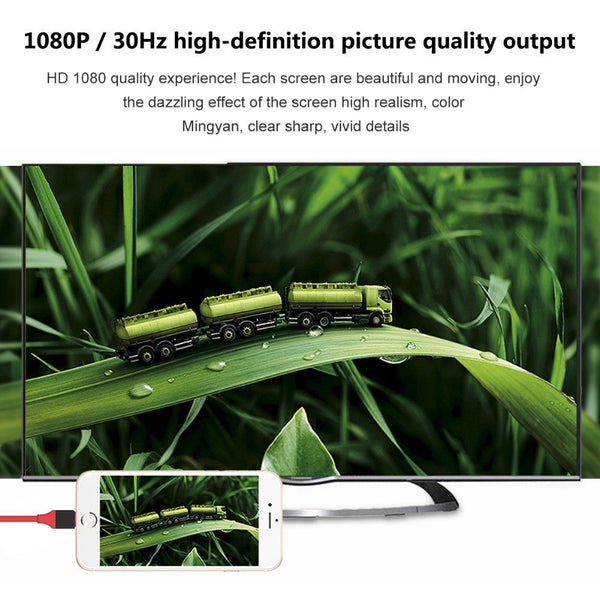 Digital AV HDTV HDMI 1080P CABLE TRANSFER VIDEO AUDIO from Iphone 7 7plus TO TV