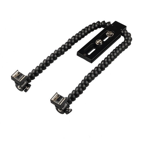 Macro Shot Flexible Dual Arm Flash Bracket Holder Mount For DSLR DV Cam Camera