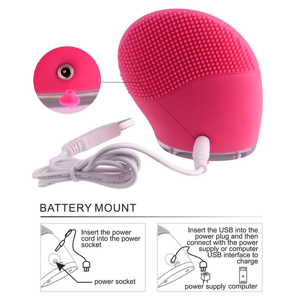 Silicone Spinary Facial Deep Clean Cleansing Brush Super Face Washing Machine