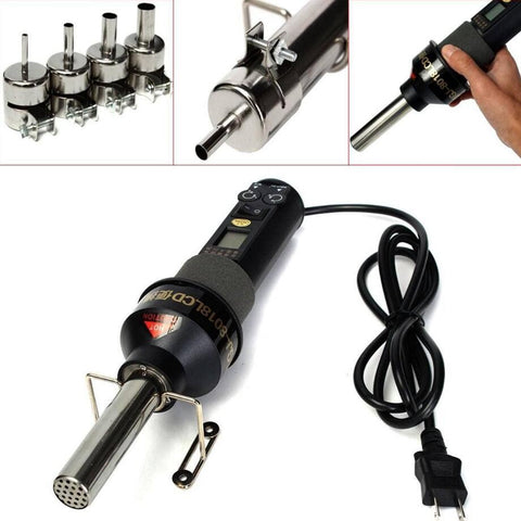 LCD Hot Heat Air Gun Blower Welding Weld Tools with 4 Nozzles IC SMD Desolder
