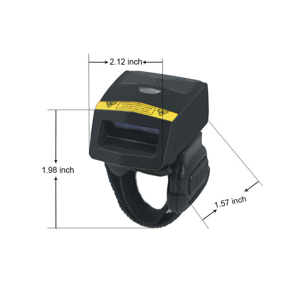 Wearable Android USB Bluetooth Wireless Handheld 2D QR Bar Code Barcode Scanner
