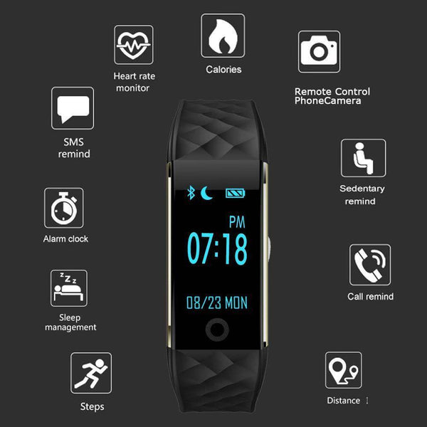 Heart Rate GPS Waterproof Smart Bracelet Watch Wristband Sport Fitness Tracker