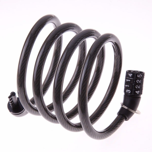 Bike Bicycle Lock Code Password Safety Security Anti-theft Cycling Coiling Cable